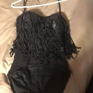 Ladies  one piece swimming suit with tassels